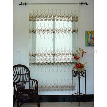 embroidered silk curtain 